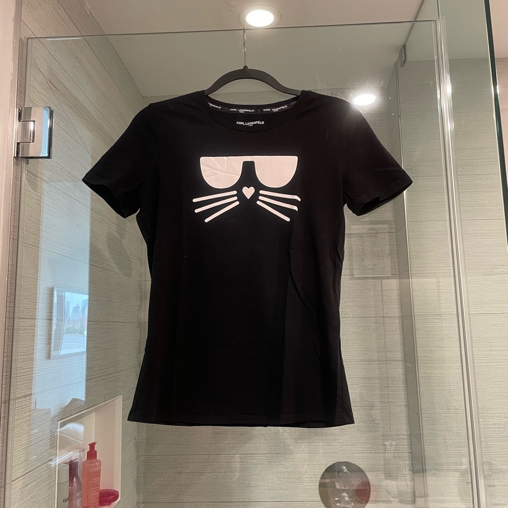 Karl Lagerfeld Black Graphic Tee